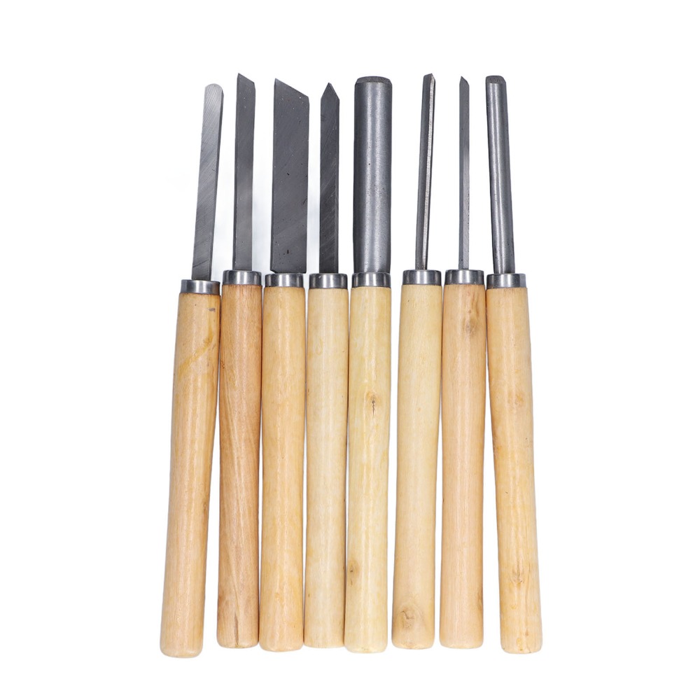 8本組 HSS鋼製 木工旋盤用チゼルセット 溝切り・切削・斜 - Skew Chisel Wood のレビューと価格
