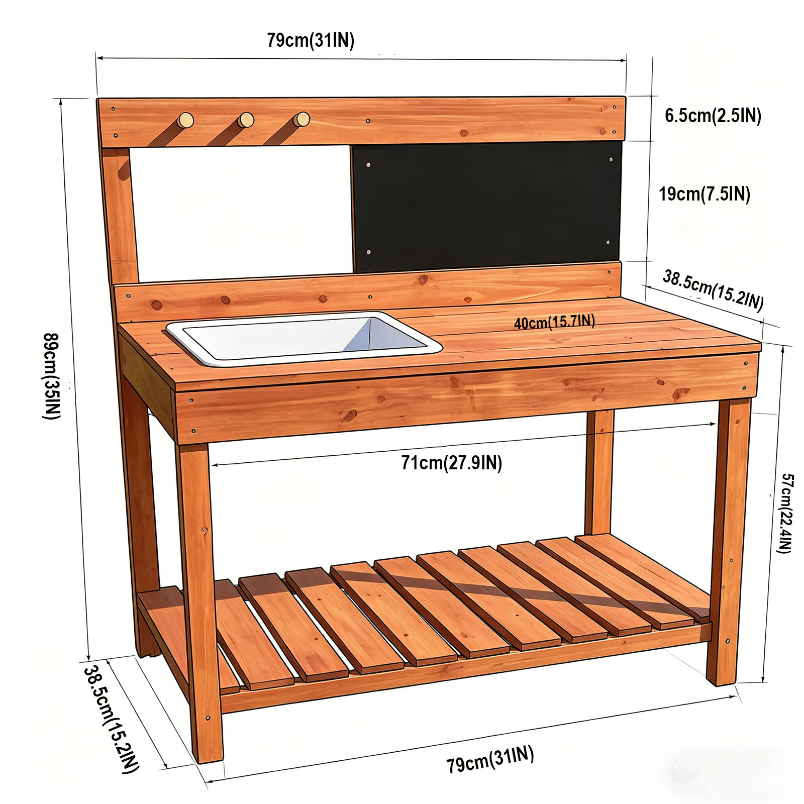 木製植木鉢台子供用屋外屋内庭園植栽テーブル作業台子供科学教育 - Woodworking Work Table のレビューと価格
