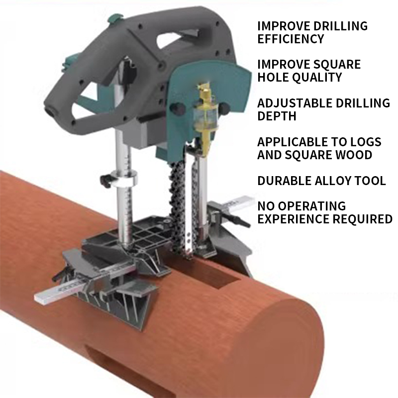 木工用ポータブル角穴加工機チェーンソー古建築パビリオン穿孔機 - Woodworking Machines のレビューと価格