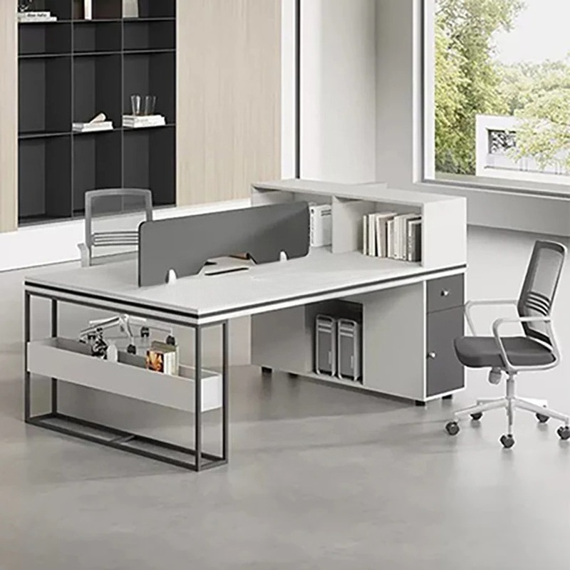 オフィススタッフ用ワークデスク＆チェアセット、モダンな収納付 - Woodworking Work Table のレビューと価格